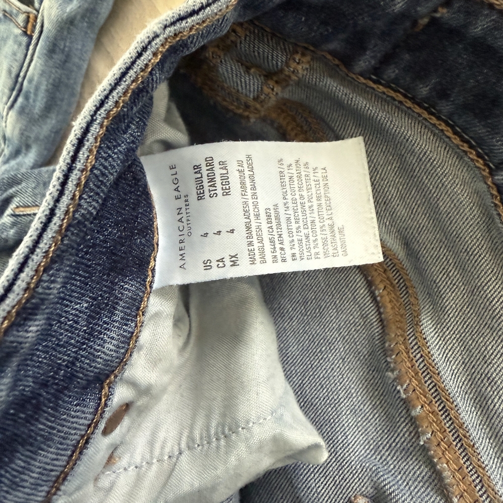 American Eagle Bundle Womens 4 High Rise Blue Denim Jeans - Picture 14 of 14